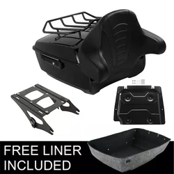 Motorcycle King Trunk Pad Plate Mount Rack For Harley Touring Road Glide Street Glide 2014-2025