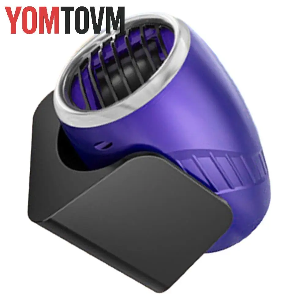 1Pc Violet 12V 140W Car Heater Fan Portable Defroster Demister With Reflective Trim Stickers For Universal Sedan SUV Truck