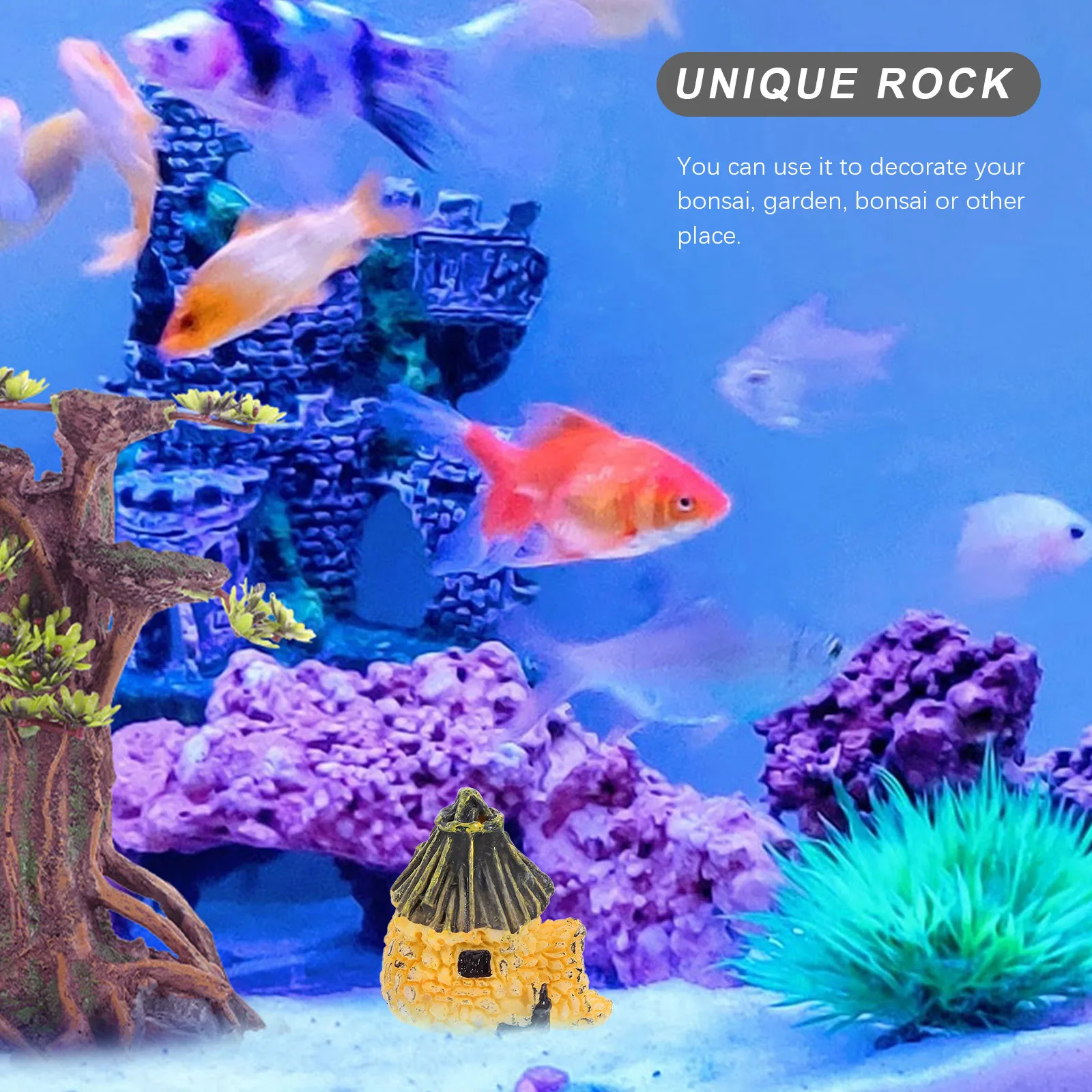 

4 Pcs Landscape Garden Mini Indoor Decorations Tiny Homes Miniature Little Houses for Ornament