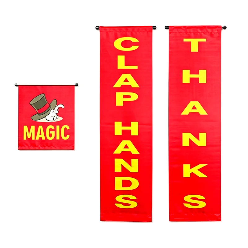banner-transform-to-couplet-magic-trick-magnetic-split-gimmick-heart-pattern-happy-birthday-stage-magic-prop-magician-party