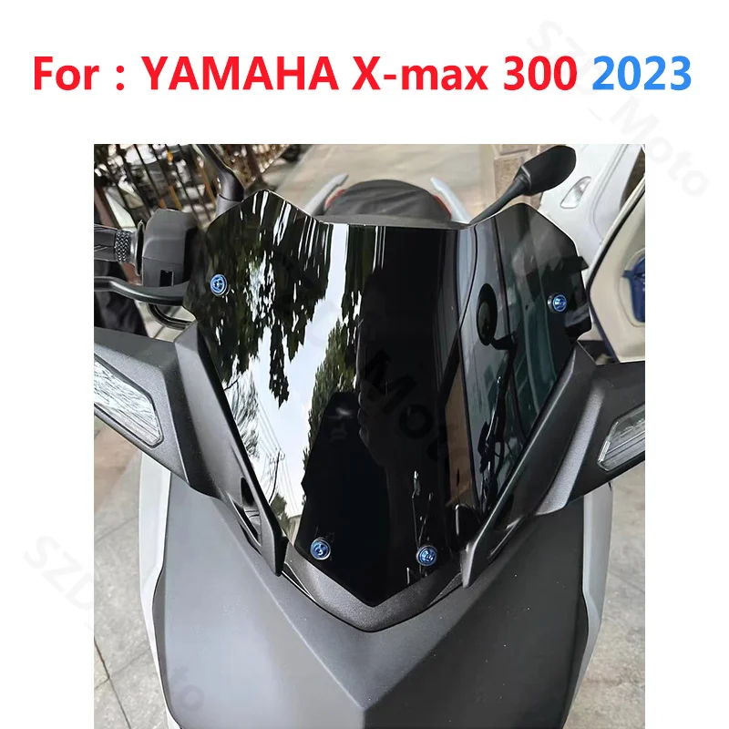 

For YAMAHA XMAX 300 XMAX-300 XMAX300 2023 Windshield Viser Visor Windscreen Wind Deflectors Black