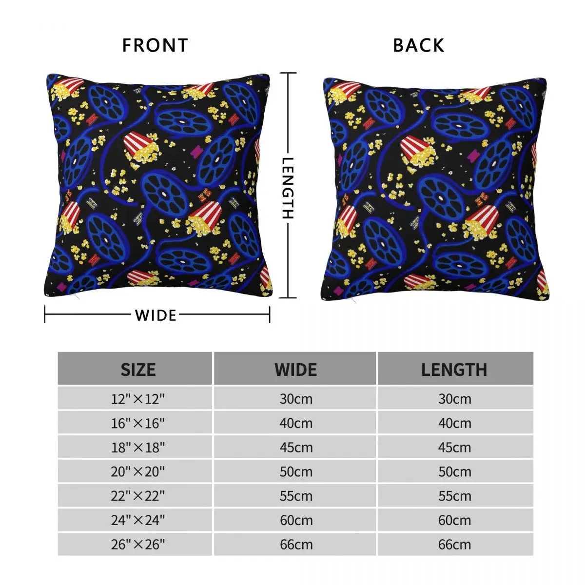 The Movie Theater Carpet Square Pillowcase Polyester Linen Velvet Creative Decorative Throw Pillow Case Room Cushion Cover 45x45