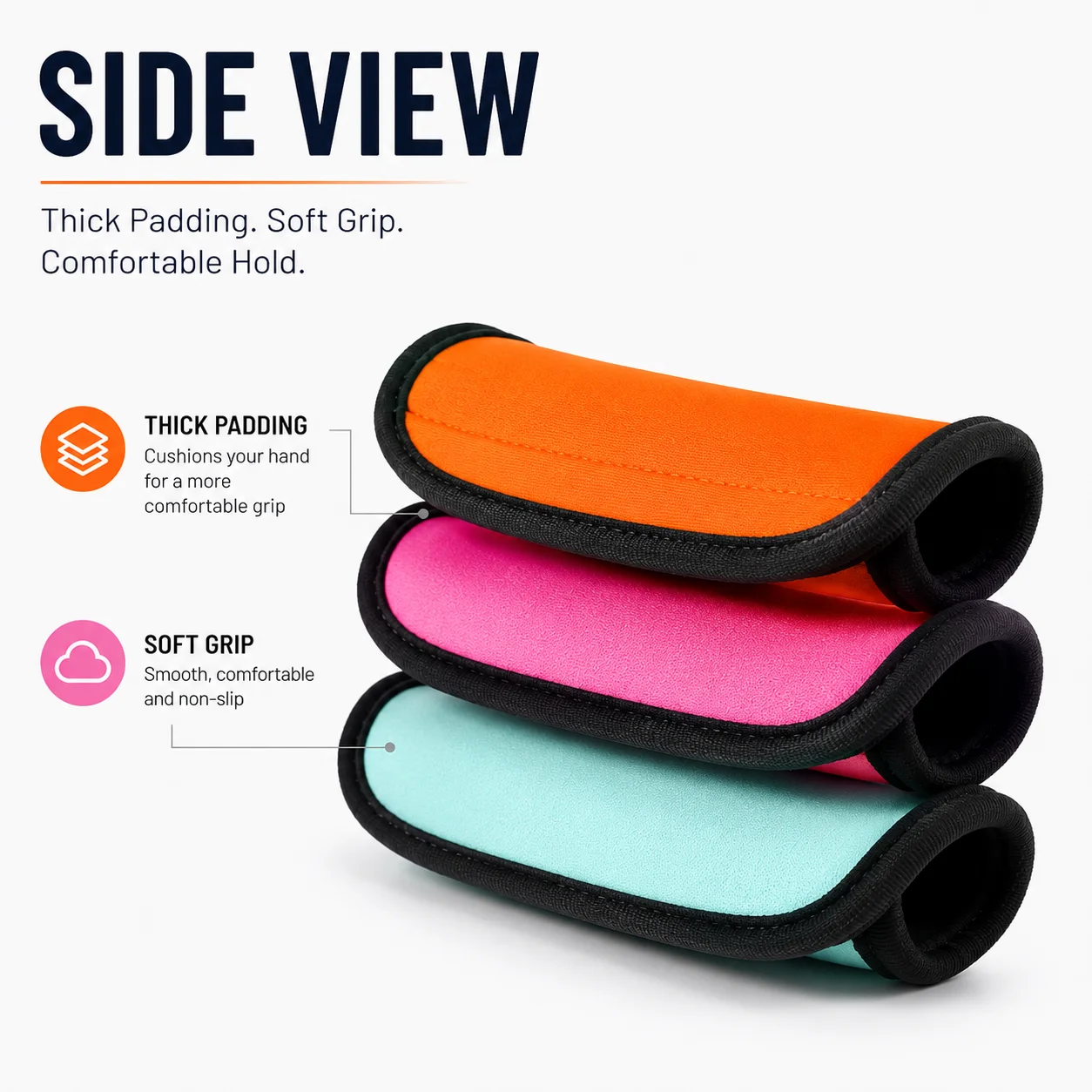

Random Color Luggage Handle Cover, Soft Padded Suitcase Handle Grip Wrap, Travel Bag Handle Protector Sleeve, Non Slip Carry On Trolley Grip Cover, Travel Accessories for Men Women