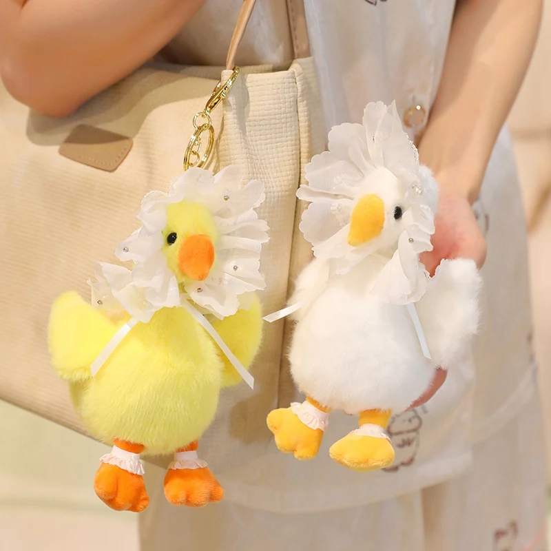 ตุ๊กตาห่านการ์ตูนขนาด 15 ซม. 8 แบบ ของเล่นตุ๊กตาห่านนุ่มนิ่มสำหรับพวงกุญแจ กระเป๋า ของขวัญวันเกิด