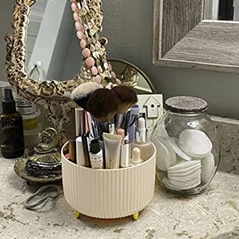 Makeup Brush Holder Organizer, 360° Rotating Pencil Pen Holder Cup, Desk Accessories