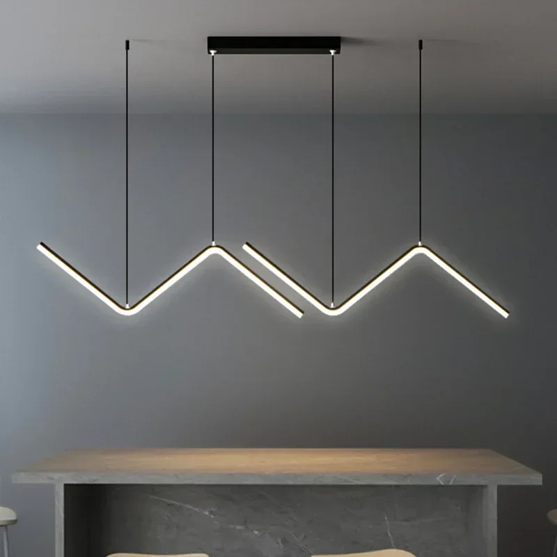 Moderno led pingente de luz para sala estar cozinha bar restaurante pendurado lâmpadas minimalista longo lustre decoração luminárias