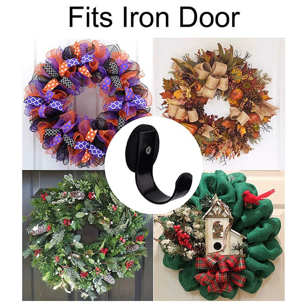 Magnetic Wreath Hanger 1.6 Inch Wreath Hook Scratch Free Wreath Holder Hook Heavy Duty Wreath Hanger Door Hook for Metal Doors