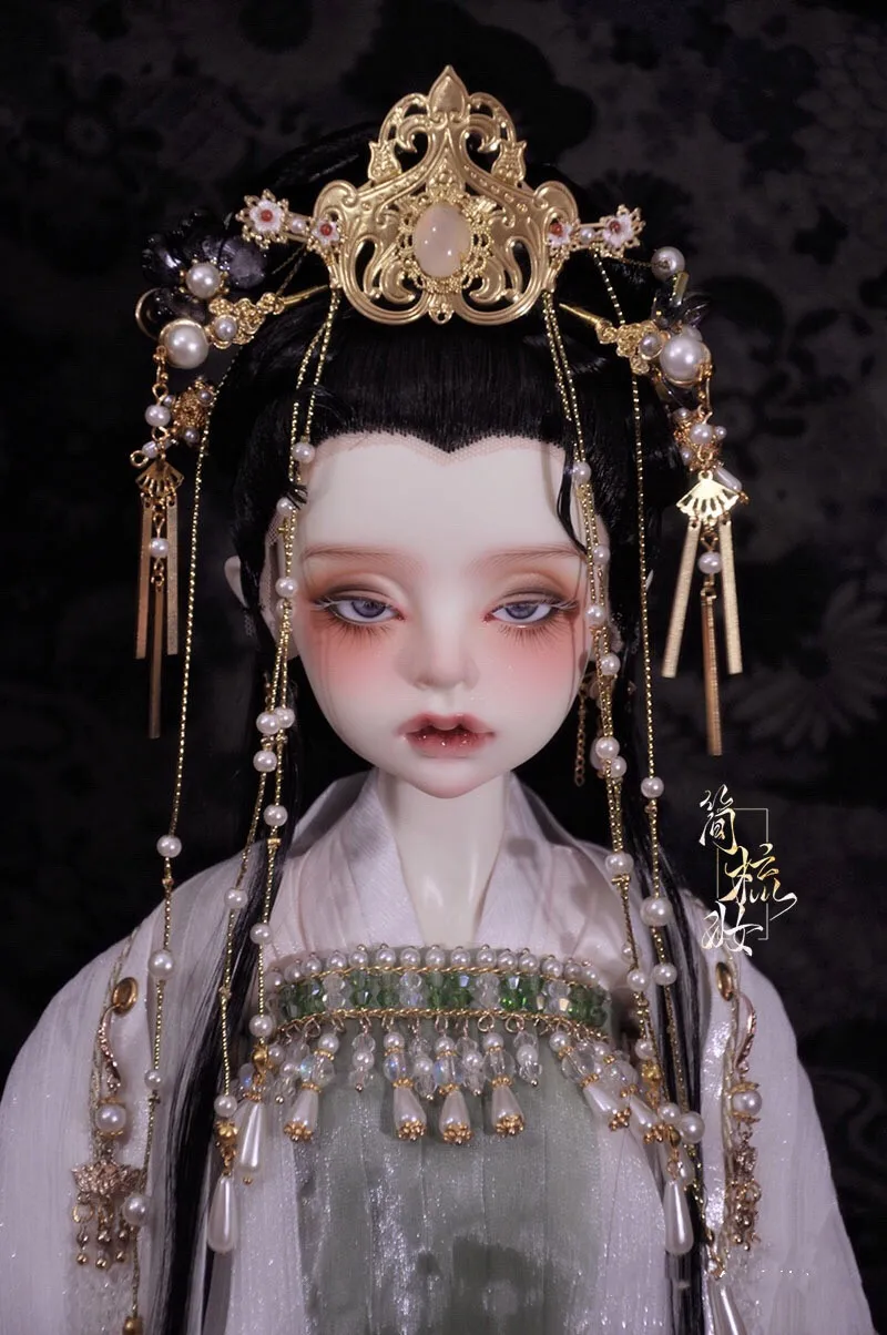 Doll Accessories Gold Crown 1/3 BJD Pearl Chain Silver Headdress Free Shipping