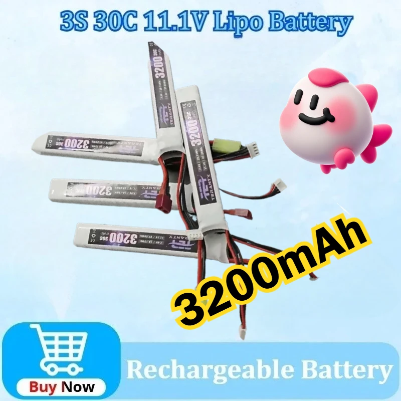

New 11.1V 3200mAh 3S 30C Lipo Battery for Water Gun Battery for Mini Airsoft BB Air Pistol Electric Toys Guns Part Battery