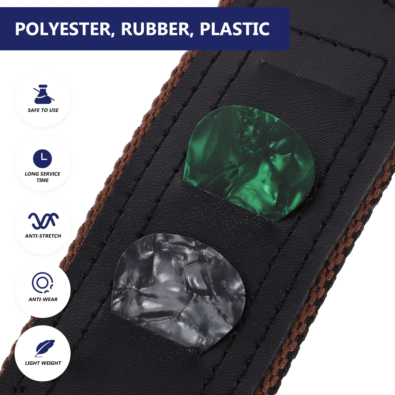 1 مجموعة حزام الغيتار قابل للتعديل البوليستر للكهرباء الصوتية باس القيثارة مريحة الكتف دعم أداة ملحق هدية #3