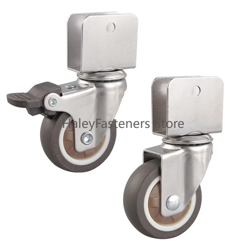 U-shaped splint Super mute wheels/casters,TPE wheel ,Anti-wrap wheel,with bearing,baby bed universal casters,soft and quiet