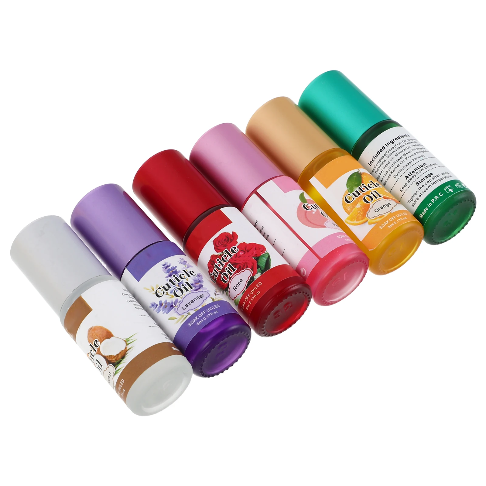 

6pcs Natural Cuticle Rollerball Care Repairing Damaged Dry Skin Strengthen Weak Nails Fast Absorbing Non Greasy Formula