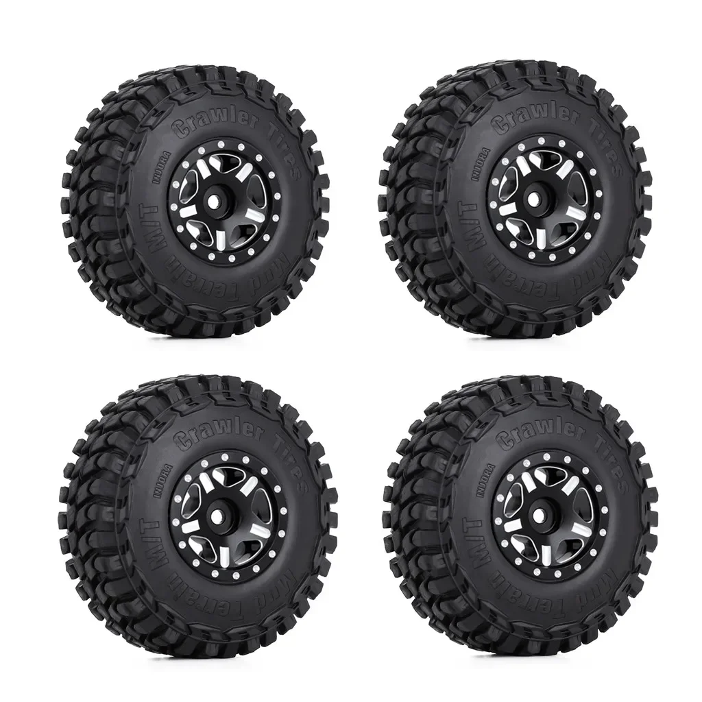 52*18mm 1.0 "Beadlock felgi zestaw opon do 1/24 gąsienica RC oś samochodu SCX24 AXI00001 rygiel Gladiator Xiaomi JIMNY