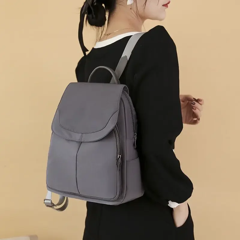 

Women's Go Out Oxford Cloth Backpack Female Fashion All-match Large Capacity Ms. Casual Bag Canvas Satchel New Wave