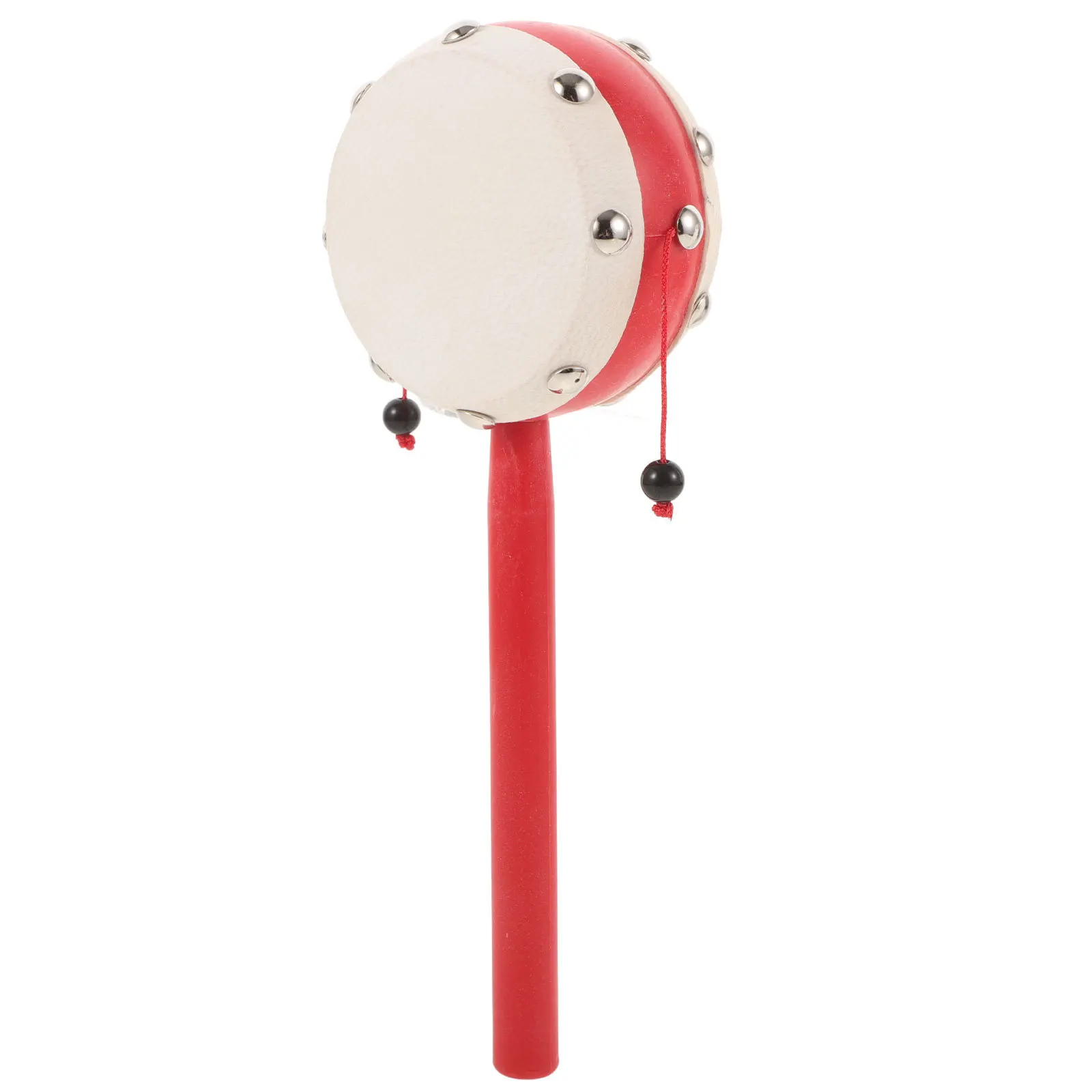 

Baby Hand Rattle Drum Chinese Traditional Musical Instrument for Infants Toddlers Sensory Development Teething Relief