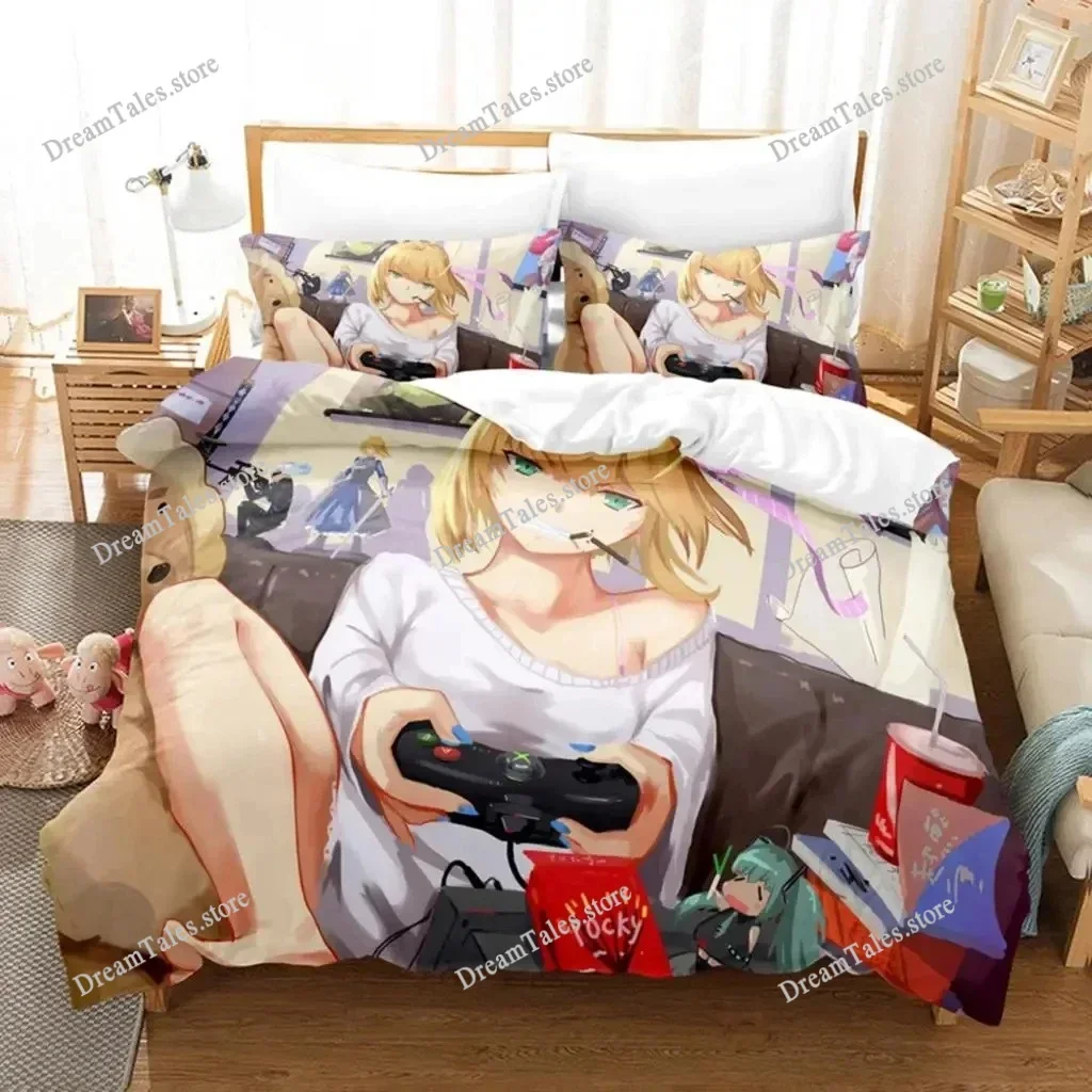 

Anime Fate EXTRA Saber Nero Bedding Set Boys Girls Twin Queen Size Duvet Cover Pillowcase Bed Kids Adult Home Textileextile