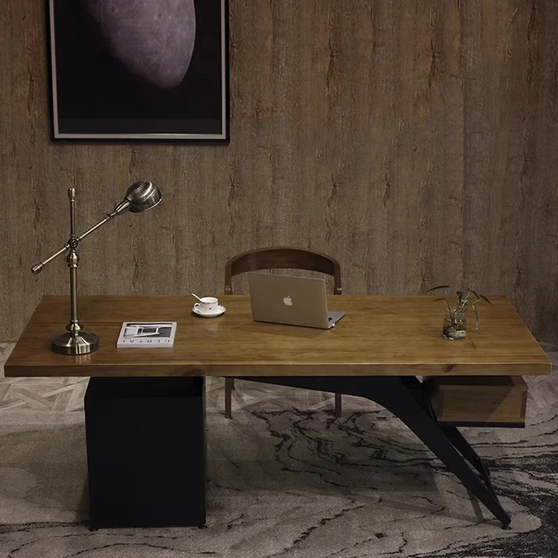 

Single Meeting Office Tables Laptop Wooden Study Student Desk Computer Cabinet Luxury Storage Muebles De Oficina Furniture