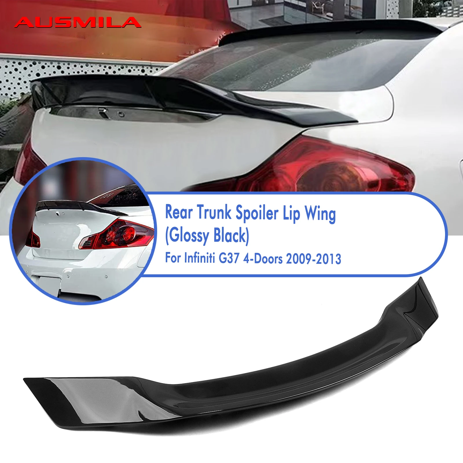 

PSM Style Car Rear Trunk Lid Spoiler Wing Lip For Infiniti G37 4 Door Sedan 2009 2010 2011 2012 2013