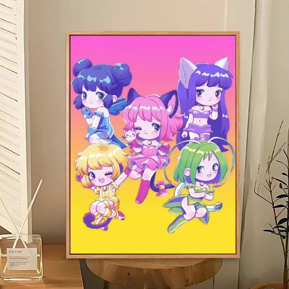 Magical girl Tokyo M-Mew M-Mew Poster Perfect Space Sticker Self Adhesive for Office Home Theater Wall Art Decor Fancy Gift