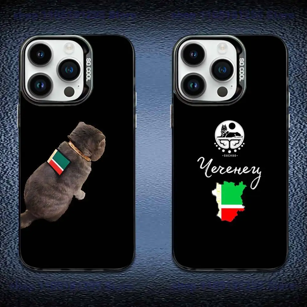 

Chechen National Flag Phone Case For iPhone 17,16,15,14,13,12,11 Pro Max Plus Colorful Gradient Soft TPU Black Cover