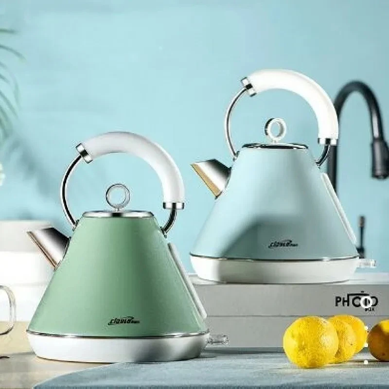 1.8L Retro Electric Kettle Home Large Capacity 304 Stainless Steel Quick Kettle Auto Shutdown Teapot Kitchen Tools 1800W