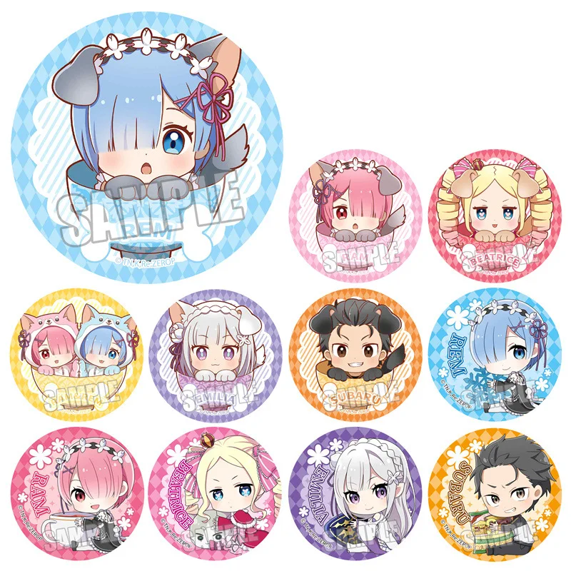 

Anime Badge From Zero to Start Life in Another World Ram Rem Merchandise Brooch Pin Accessory Stock Available P