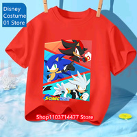 Summer Fashion Sonic the hedgehogT Shirt Kids Funny Casual Game Surper Sonic Children Boy Girl Clothes Cool Cartoon Tshirt Tops
