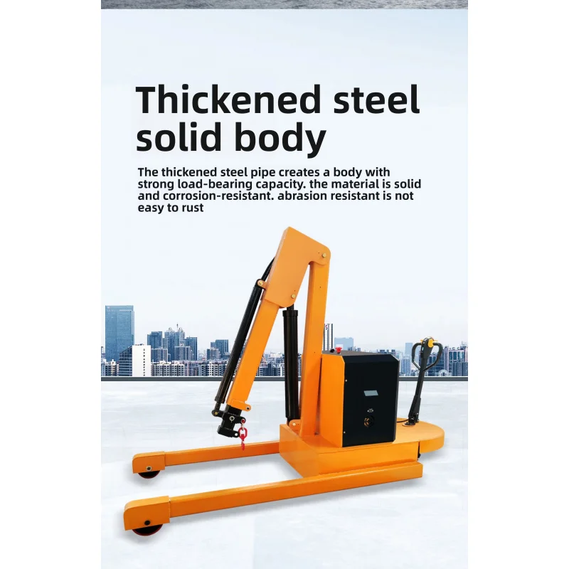 -Ton Hydraulic Engine Hoist & Crane Portle with Full Rotation Capility Home Use Retail Single Phase