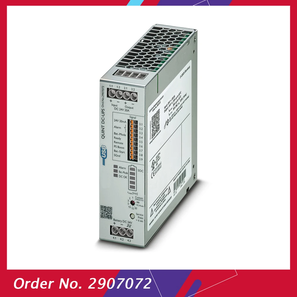 

New 2907072 QUINT4-UPS/24DC/24DC/20/USB QUINT DC-UPS 24VDC/20A Uninterruptible Power Supply High Quality Fast Ship