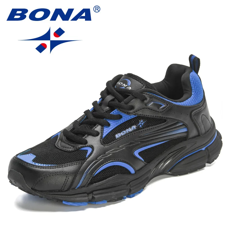 BONA New Outdoor Walking Shoes Men Comfortable Sneakers ventilate  Free  Excellent Style Men Running Shoes Lace Up Athletic Shoe