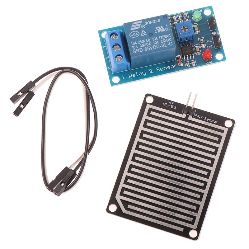 Módulo de Sensor de detección de gotas de lluvia y nieve, módulo Meteorológico de humedad para Arduino, módulo de Control de relé, módulo de Sensor