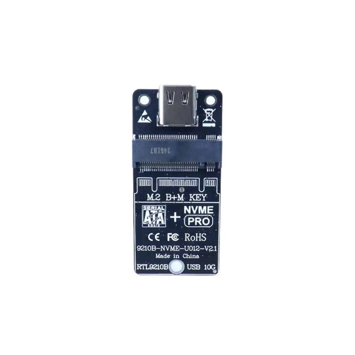[VALUE PACK]M.2 SSD Enclosure RTL9210B Adapter Board Dual-Protocol NVMe/NGFF External Hard Drive Adapter 10Gbps