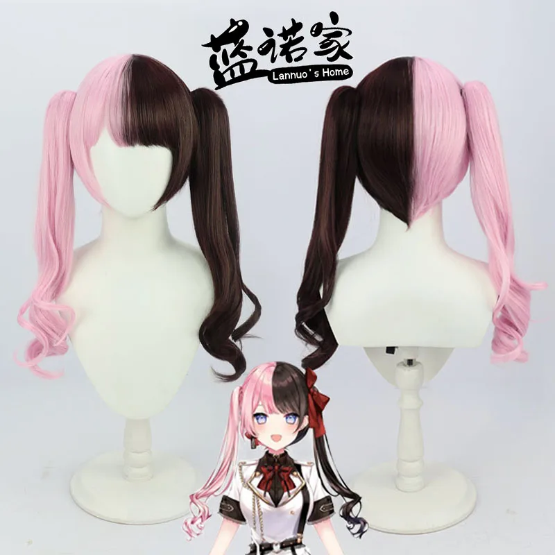 วิทูเบอร์เสมือน VTuber ฮินาโนะ ทาจิบานะอะนิเมะคอสเพลย์วิกผมไฟเบอร์ผมสังเคราะห์ทนความร้อน + หมวกวิกผม