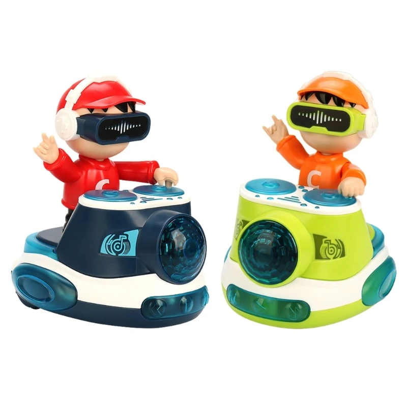 

Rocking DJ Boy Toy for Toddler Cartoon Music Light Up DJ Boy Play Vehicle Kids Interactive Learning Toy Birthday Gift W3JF