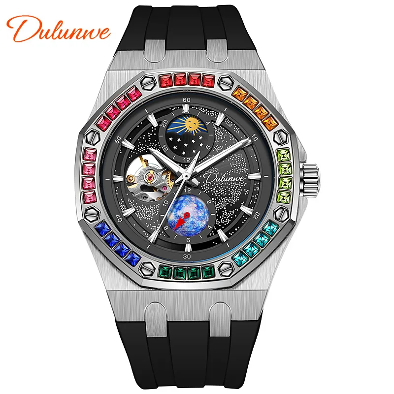 Men\'s Brand Luminous Wristwatch Luxury Mechanical Watch Male Sport Waterproof Business Clock Automatic Casual Moon Phase Watches