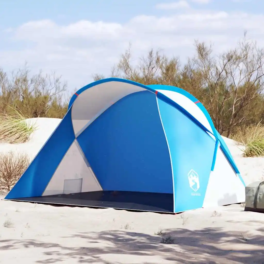 Strandzelt für 2 Personen, azurblau, Pop-up, wasserdicht, tragbares, faltbares Campingzelt für Familien, Anti-UV-Vordach