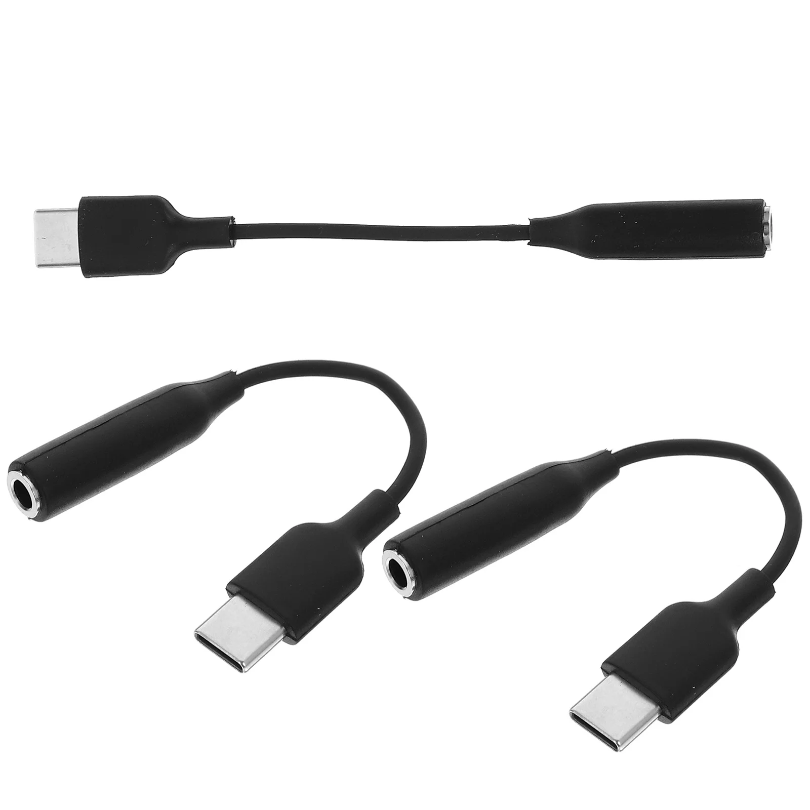 

3pcs Usb C To 3.5Mm Audio Adapter Tpe Durable Cable Plug Play Low Power Consumption Compatible With Type-C Devices Portable
