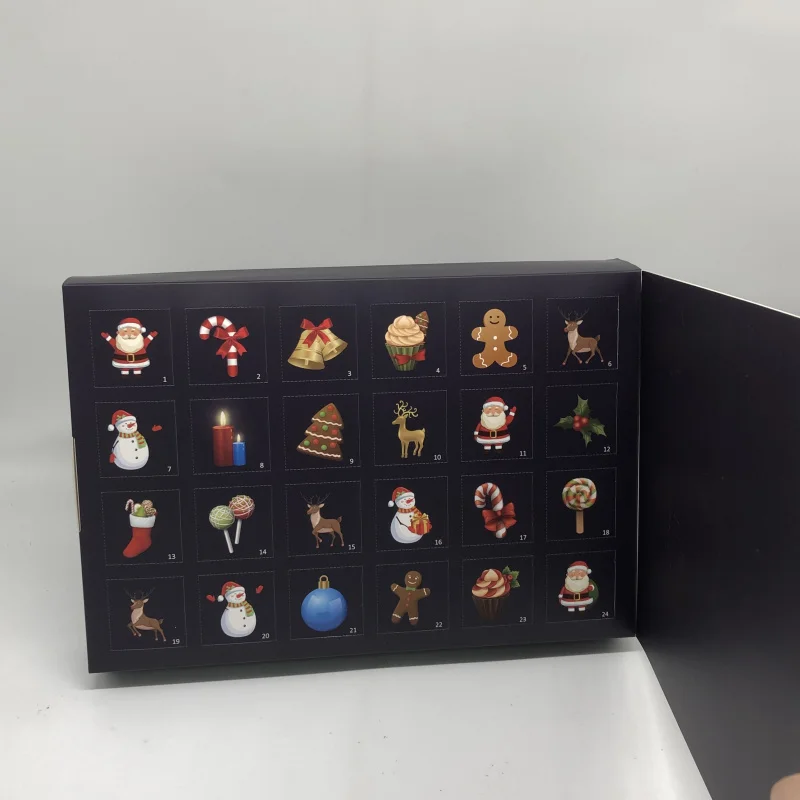 20 0piece.Custom.paper gifts box Advent Calendar Box packaging cookie chocolate