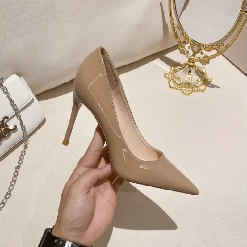 

New High Heels Women Sole Rhinestones Pumps Red Bottom High Heels Plus Size Women Wedding Shoes Bride Pointed Toe Platform Heels