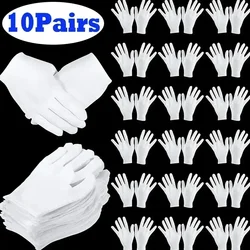 White Cotton Work Gloves For Dry Hands Handling Film SPA Gloves Fashion Ceremonial High Stretch Gloves Household Cleaning Tools