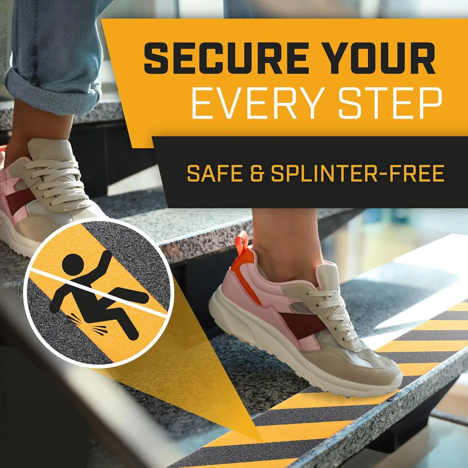 เทปกันลื่นสําหรับบันได, FloorsAnti-SLIP เทปสําหรับ Street,สติกเกอร์กันลื่นสําหรับผู้สูงอายุ,กาวทนทานตัวป้องกันความปลอดภัย