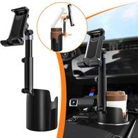 2 in 1 Cup Holder Expander & Phone Tablet Mount for Tesla Model 3- Adjustable Drink Holder Organizer, Car Accessory with Sturdy