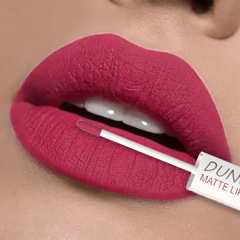 Matte Lipstick Non Stick Cup Red Nude Waterproof Long Lasting Liquid Lip Gloss Velvet Finish Resistant To Fading Lip Tint Makeup - view 4
