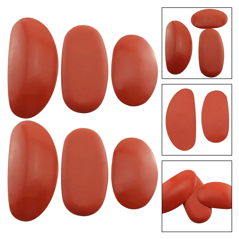 

6pcs 2 Sets Pottery Clay Sculpting Tools Diy Carving Kit For Ceramic Molding Beginners Red Small Efficient Silicone Ribs