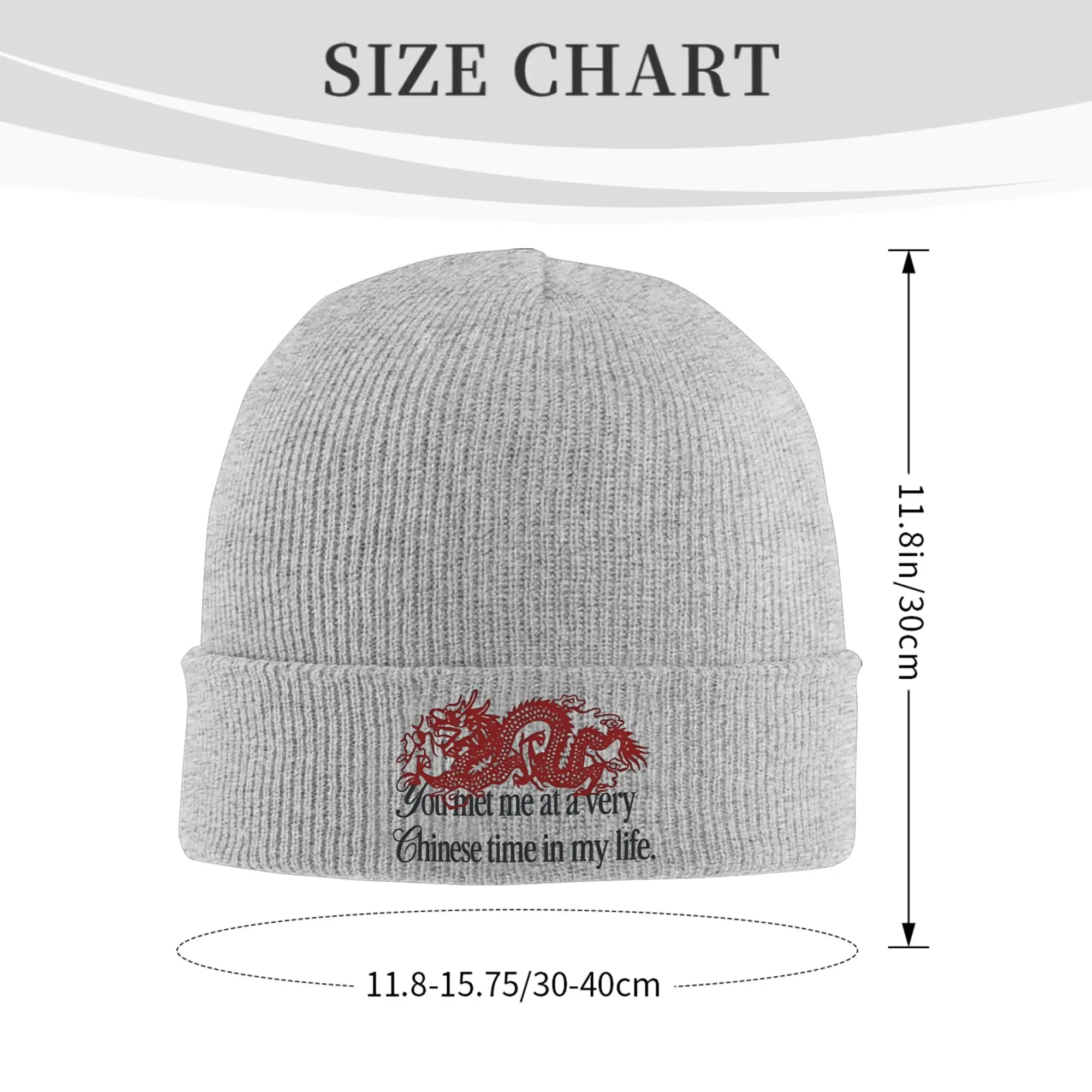 You Met Me At A Very Chinese Time In My Life Knit Hat Beanies Winter Hat Warm Acrylic  Hip Hop  Caps Men Women Gift,