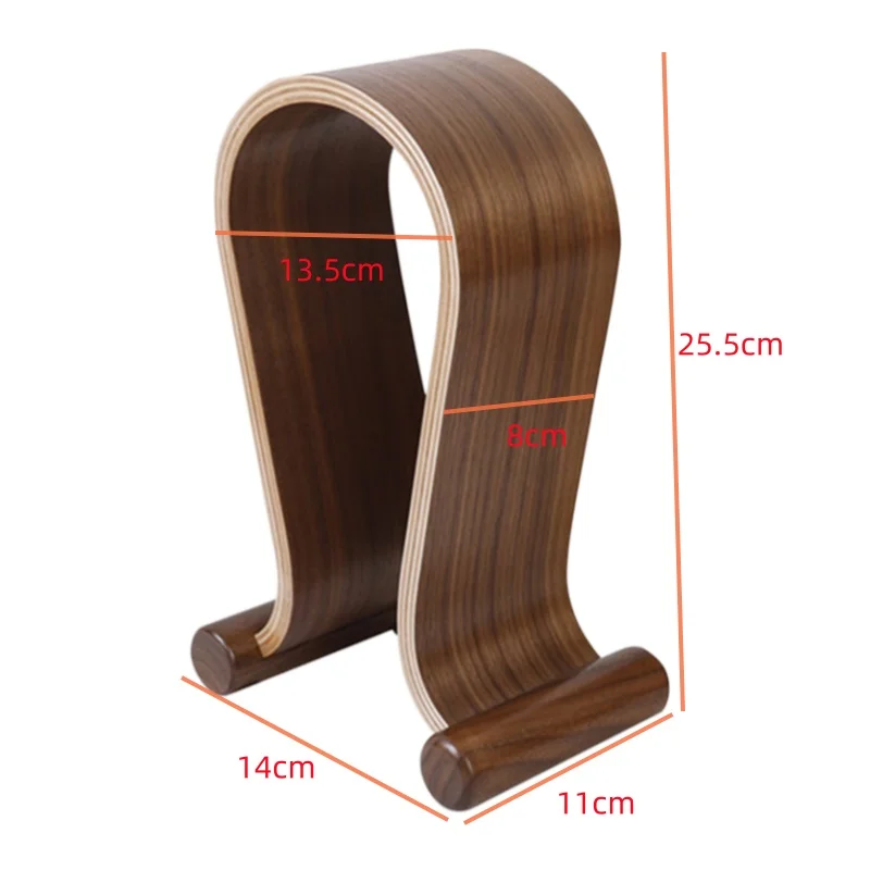 Kopfhörerständer aus Holz, Headset-Ständer, Desktop-Kopfhörer-Displayständer, Gamer-Geschenke, Heim- und Bürodekoration für fast alle Kopfhörer. – Detail 12