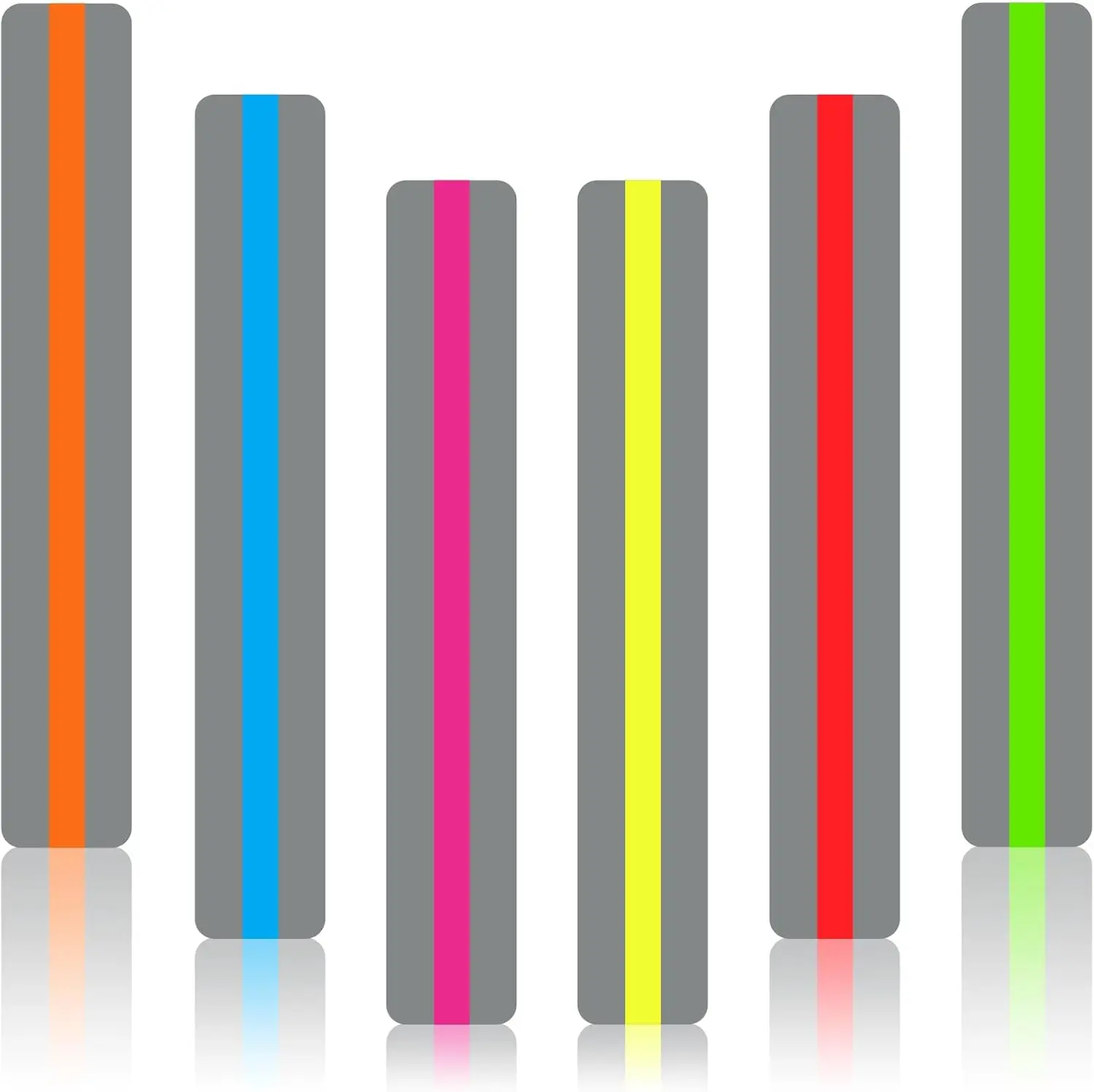 

36 Pack Guided Reading Strips, Colored Overlays for Dyslexia, Bookmarks for Kids and Teachers (6 Colors)