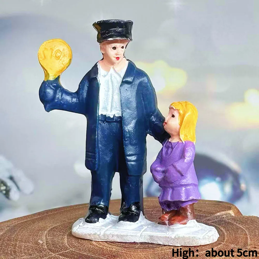 European Vintage Figure 3D Resin Fridge Magnet, Village Scene Ornament, Travel‑style Collectible Gift