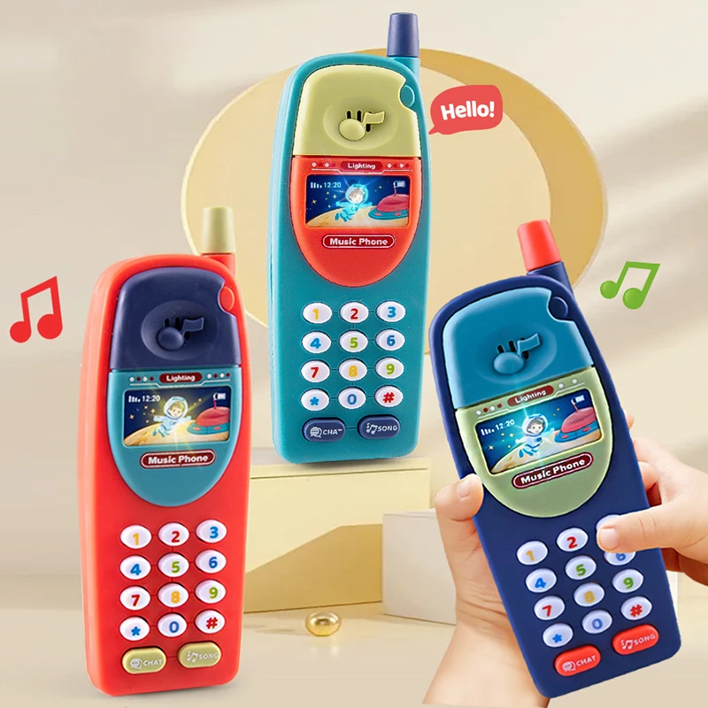 Children Early Learning Mobile Phone Soothing Music Machine Simulation Mobile Phone Music Storyteller Phone Educational Toys