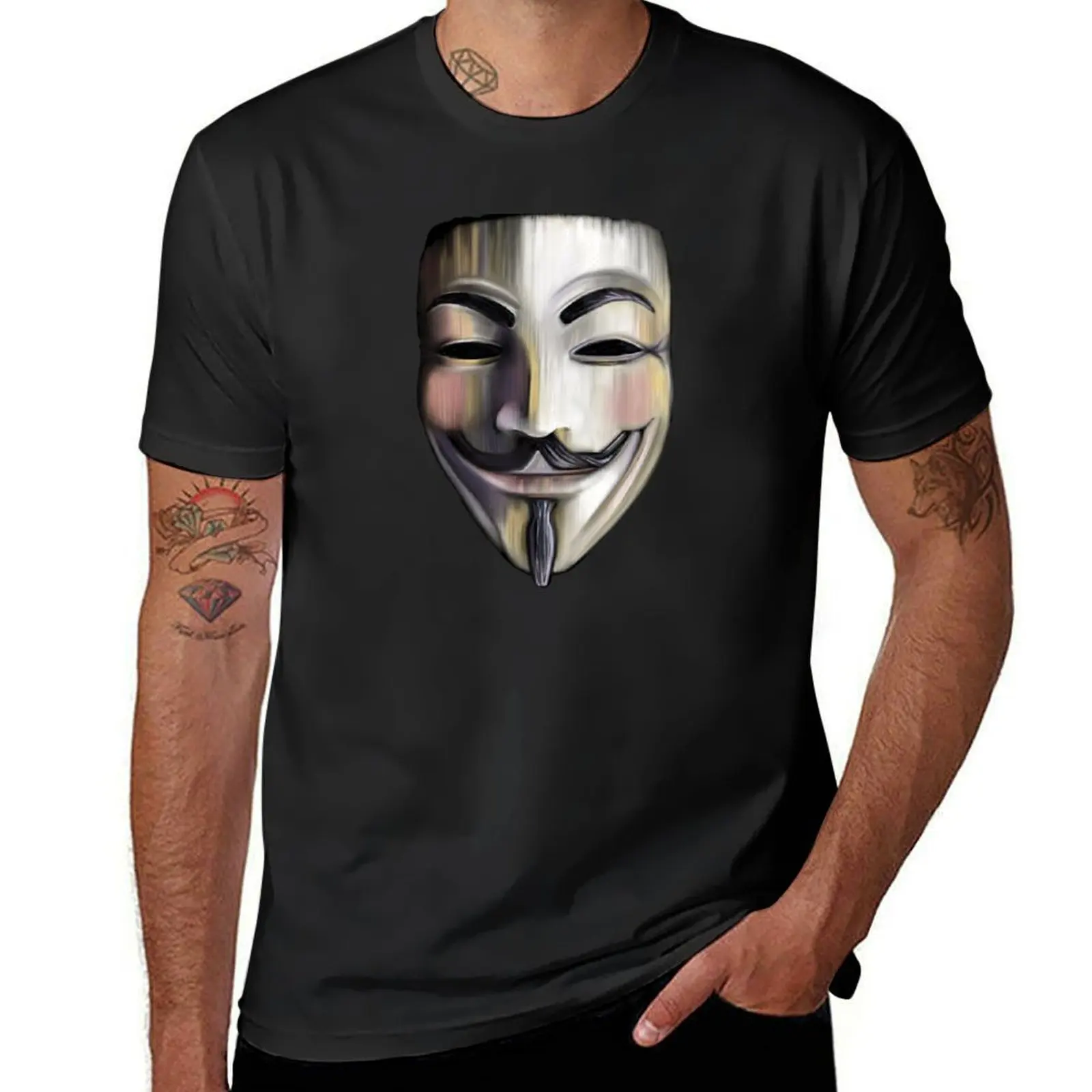 Guy Fawkes Mask T-Shirt Blouse sublime animal prinfor boys tees clothes for men